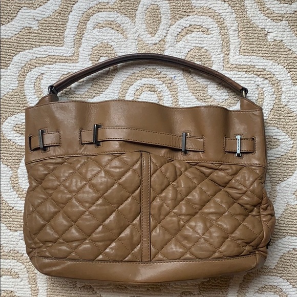BURBERY quilted brown satchel handle purse - Picture 9 of 11